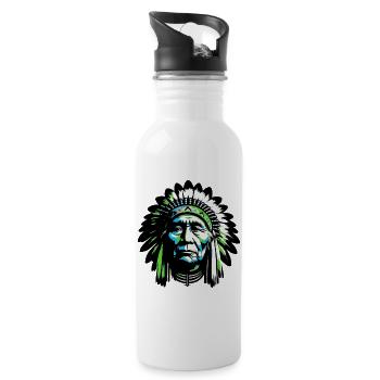 American Indian American - Water bottle with straw - white - Right