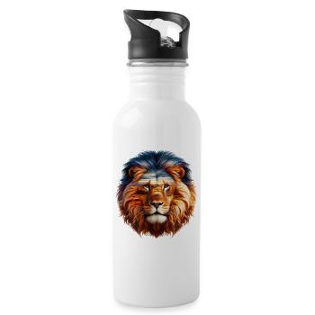 Lion - Water bottle with straw - white - Right