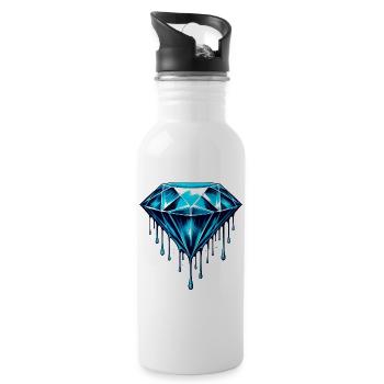 Diamant - Trinkflasche mit integriertem Trinkhalm - Weiß - Rechts