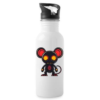 Souris Halloween Animal - Gourde avec paille intégrée - blanc - Droite
