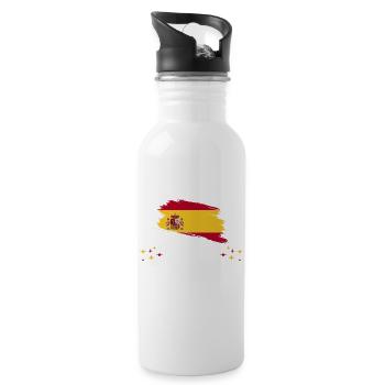Bitte nicht stören ich träume von Spanien - Trinkflasche mit integriertem Trinkhalm - Weiß - Rechts