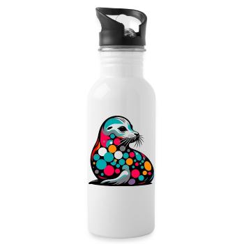 Seal - Water bottle with straw - white - Right