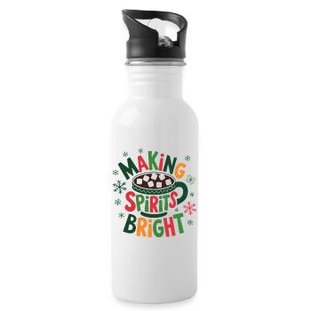 Herstellung von Spirituosen Bright Cocoa - Trinkflasche mit integriertem Trinkhalm - Weiß - Rechts