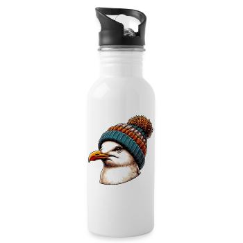 Mouette - Gourde avec paille intégrée - blanc - Droite