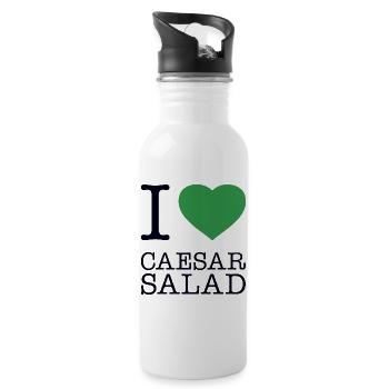 I LOVE CAESAR SALAD - Trinkflasche mit integriertem Trinkhalm - Weiß - Rechts