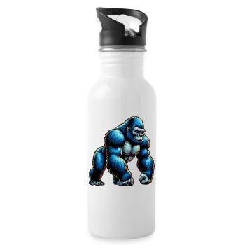 Gorilla - Water bottle with straw - white - Right