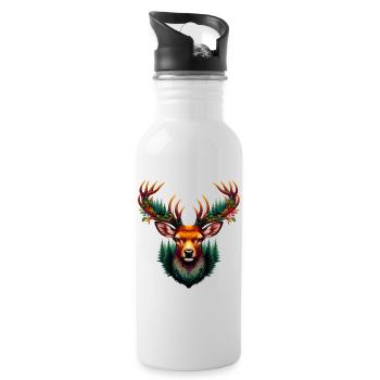 Deer - Water bottle with straw - white - Right