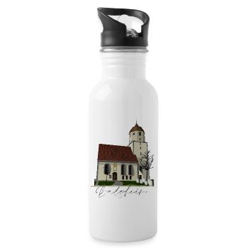 Balgheim // Illustration - Trinkflasche mit integriertem Trinkhalm - Weiß - Rechts