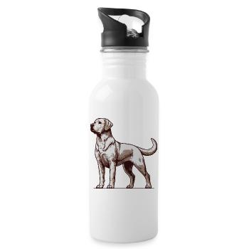 Labrador - Water bottle with straw - white - Right