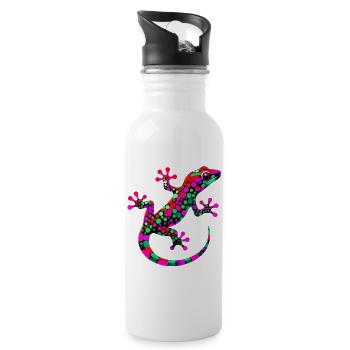 Gecko - Water bottle with straw - white - Right