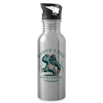 Gorilla - Water bottle with straw - silver - Right