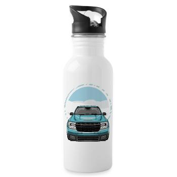 Pickup front view - Water bottle with straw - white - Right