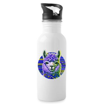 Alpaca - Water bottle with straw - white - Right