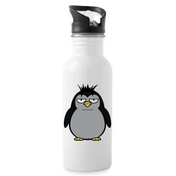 Pingwin xxl - Gourde avec paille intégrée - blanc - Droite