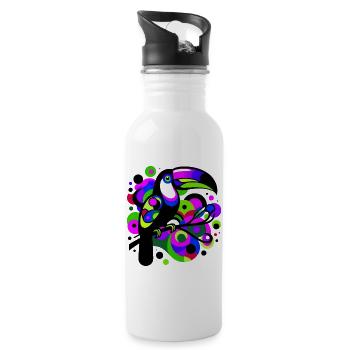 Toucan - Water bottle with straw - white - Right