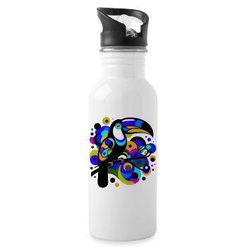 Tukan - Trinkflasche mit integriertem Trinkhalm - Weiß - Rechts