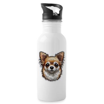 Chihuahua - Water bottle with straw - white - Right