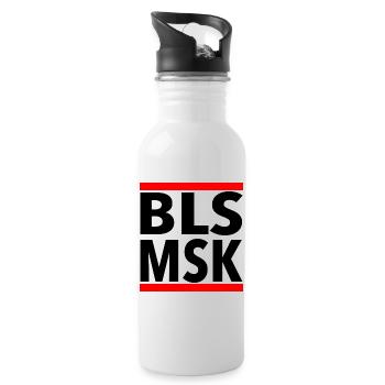 BLSMSK Motiv - Trinkflasche mit integriertem Trinkhalm - Weiß - Rechts