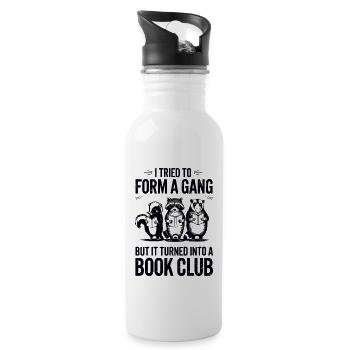 I wanted to start a gang, but it became a - Water bottle with straw - white - Right