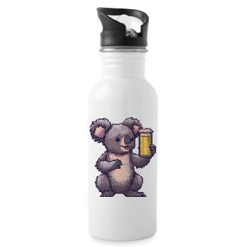Koala Pixel Beer - Water bottle with straw - white - Right