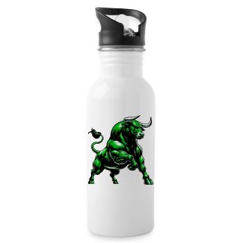 Bull - Water bottle with straw - white - Right