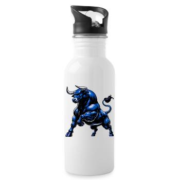 Bull - Water bottle with straw - white - Right