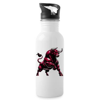 Bull - Water bottle with straw - white - Right