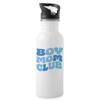 Boy Mom Club - Water bottle with straw - white - Right