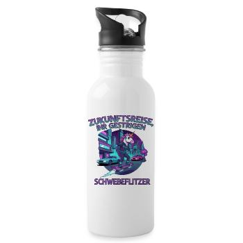 Unicorn of the future - Water bottle with straw - white - Right