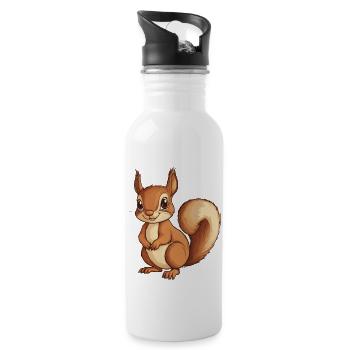 Squirrel - Water bottle with straw - white - Right