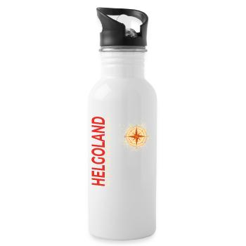 Helgoland - Trinkflasche mit integriertem Trinkhalm - Weiß - Rechts