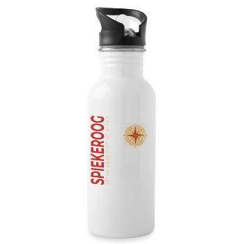 Spiekeroog - Trinkflasche mit integriertem Trinkhalm - Weiß - Rechts