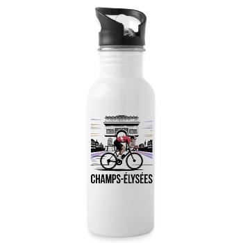 Sprint final aux Champs-Élysées - Cyclisme - Gourde avec paille intégrée - blanc - Droite