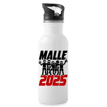 Malle 2025 Party - Trinkflasche mit integriertem Trinkhalm - Weiß - Rechts