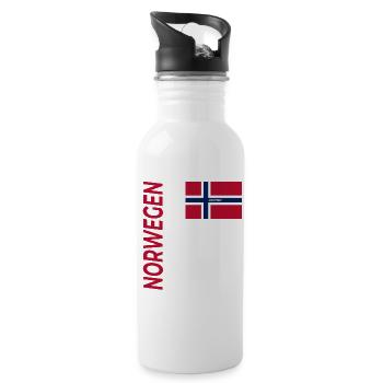 FLAKSTADØY - Water bottle with straw - white - Right