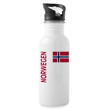 Trondheim - Water bottle with straw - white - Right