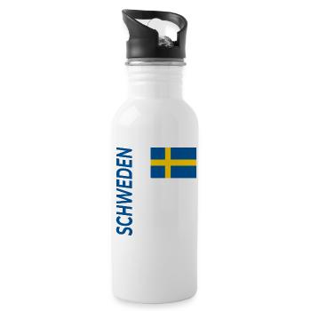 Stockholm - Water bottle with straw - white - Right