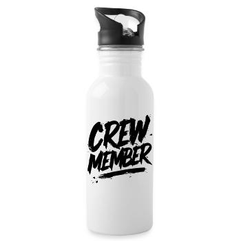 crew member - Water bottle with straw - white - Right