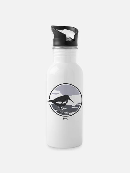 HGWILD - Dunlin - Water bottle with straw - white