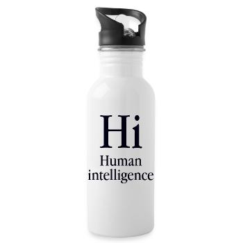 Human Mensch - Trinkflasche mit integriertem Trinkhalm - Weiß - Rechts