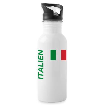 Mailand - Trinkflasche mit integriertem Trinkhalm - Weiß - Rechts