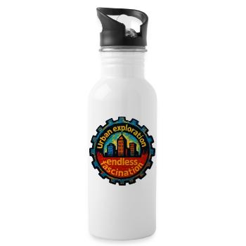 Urbex - Urban Exploration - Water bottle with straw - white - Right
