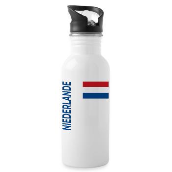 Harderwijk - Trinkflasche mit integriertem Trinkhalm - Weiß - Rechts