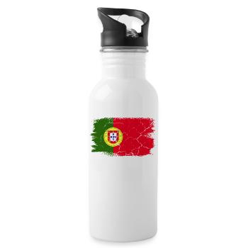 Porto - Trinkflasche mit integriertem Trinkhalm - Weiß - Rechts