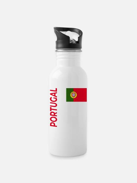 Madeira - Trinkflasche mit integriertem Trinkhalm - Weiß