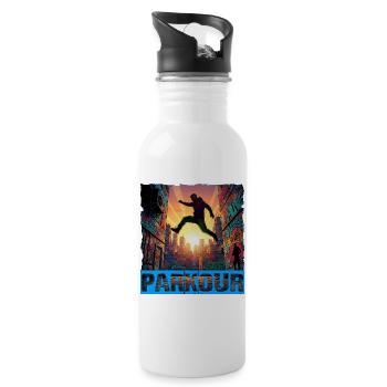 parkour - Water bottle with straw - white - Right