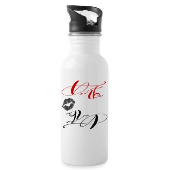 thank you - Water bottle with straw - white - Right