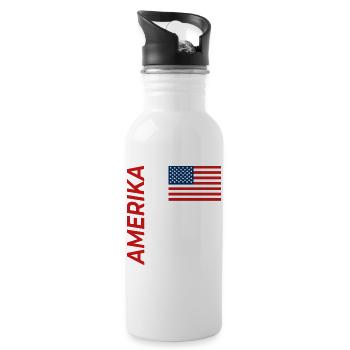 Washington - Trinkflasche mit integriertem Trinkhalm - Weiß - Rechts