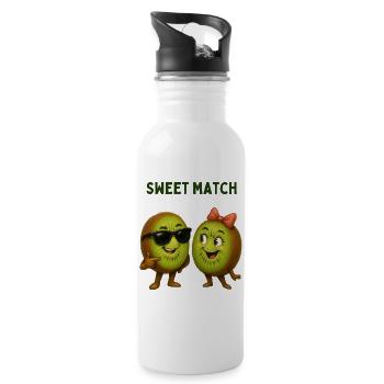 Sweet Match Kiwi Duo - Trinkflasche mit integriertem Trinkhalm - Weiß - Rechts