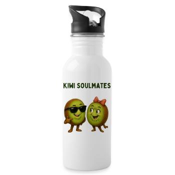 Kiwi Soulmate Duo - Water bottle with straw - white - Right